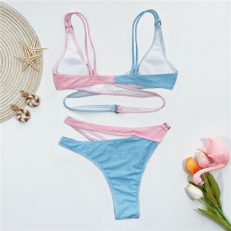 Twisted Cotton Candy Bikini - The Beach Bae