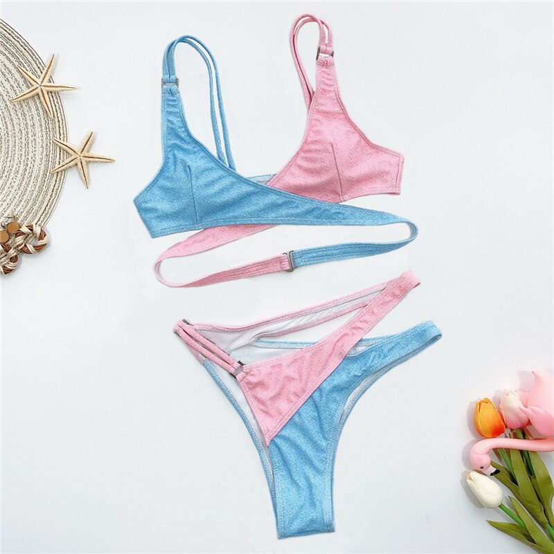 Twisted Cotton Candy Bikini - The Beach Bae