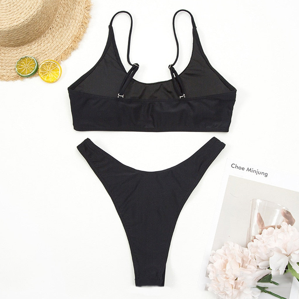 Sexy Black Hollow Out Bikini - The Beach Bae